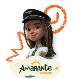 Mari Amarante vestida de piloto de avião.