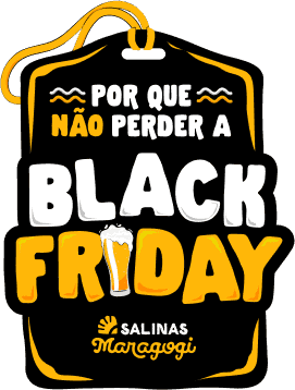 Selo etiqueta contendo texto 'Black Friday' e logo do Salinas Maragogi