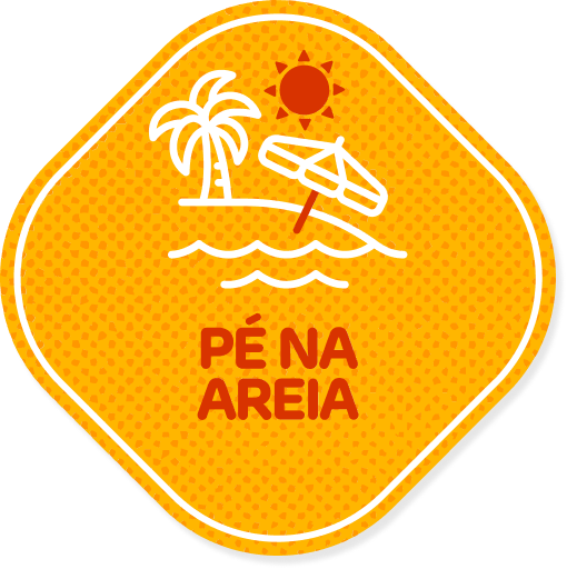 Pé na areia.